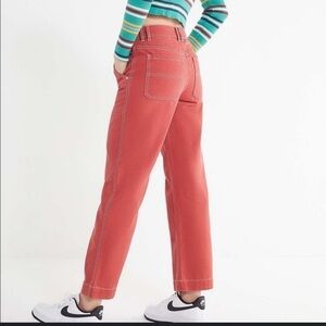 BDG unrban outfitters wide leg carpenter style light red denim pants size 2